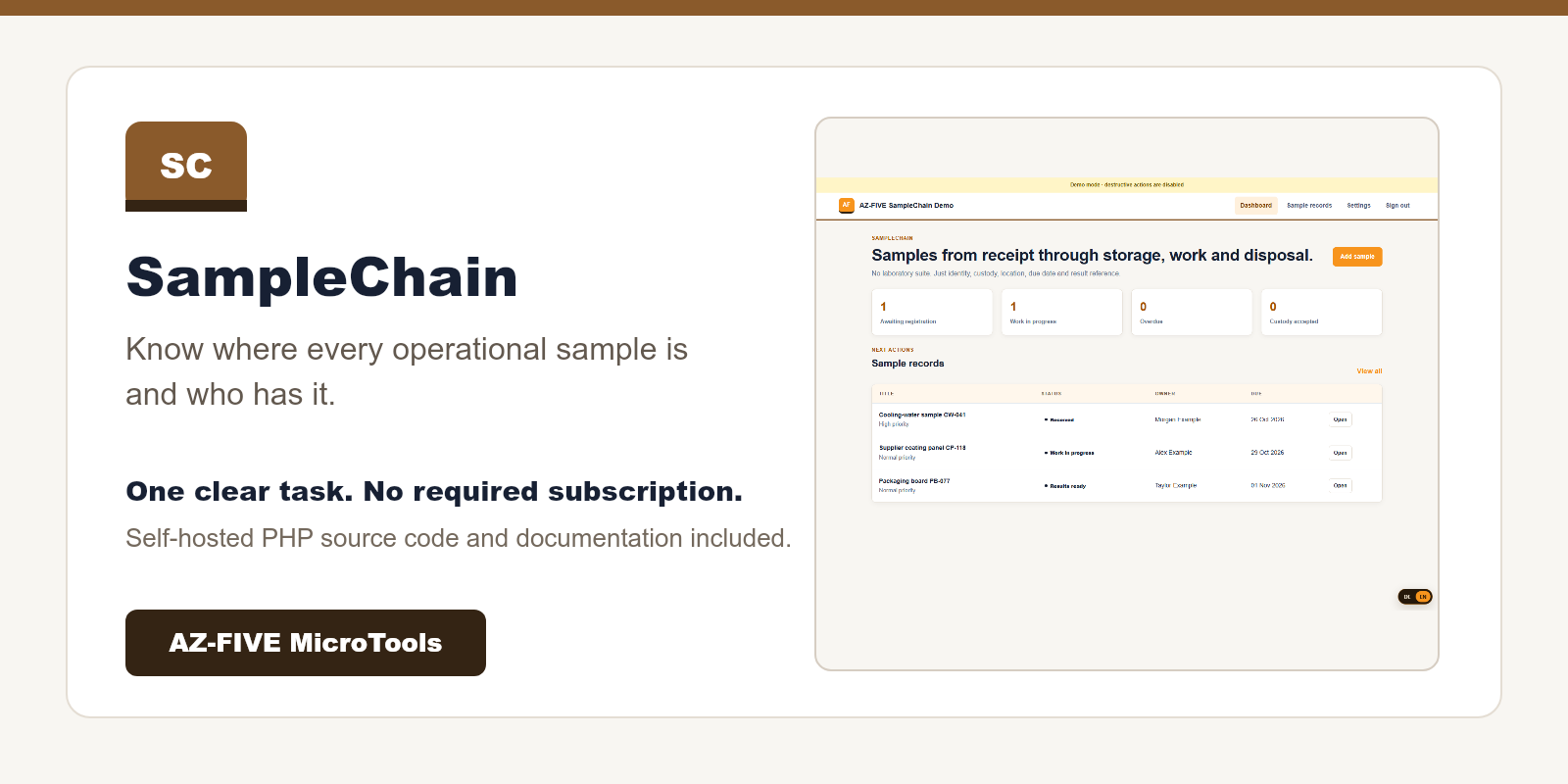 AZ-FIVE SampleChain